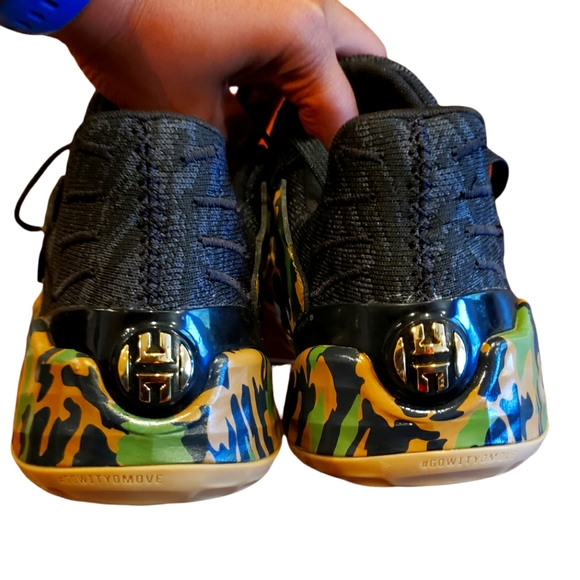 Adidas Harden Vol. 4 Basketball Shoes Black & Camo - Size 7 - Picture 7 of 11